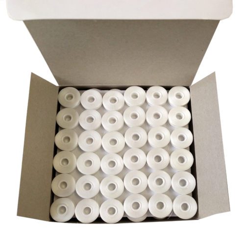 White L Style Paper Sided Bobbins- 144 count —